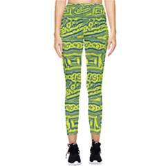 Abstract Background Graphic Pocket Leggings 