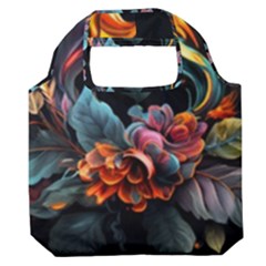 Flowers Flame Abstract Floral Premium Foldable Grocery Recycle Bag by Jancukart