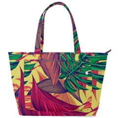 Monstera Tropical Design Beach Back Pocket Shoulder Bag 