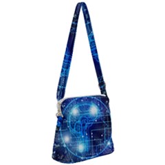 Artificial Intelligence Brain Think Art Zipper Messenger Bag by Jancukart