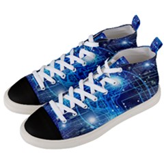 Artificial Intelligence Brain Think Art Men s Mid-top Canvas Sneakers by Jancukart