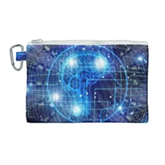 Artificial Intelligence Brain Think Art Canvas Cosmetic Bag (large) by Jancukart