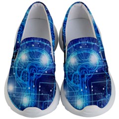 Artificial Intelligence Brain Think Art Kids Lightweight Slip Ons by Jancukart