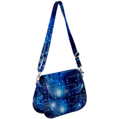 Artificial Intelligence Brain Think Art Saddle Handbag by Jancukart