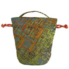 Art 3d Windows Modeling Dimension Drawstring Bucket Bag