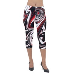 Modern Art Design Fantasy Surreal Lightweight Velour Capri Leggings 