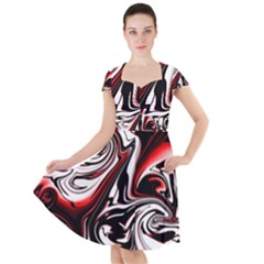 Modern Art Design Fantasy Surreal Cap Sleeve Midi Dress