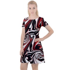 Modern Art Design Fantasy Surreal Cap Sleeve Velour Dress 