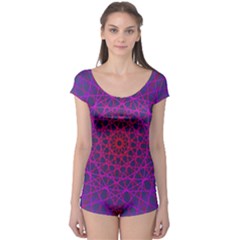 Geometric Pattern-line Art Boyleg Leotard 