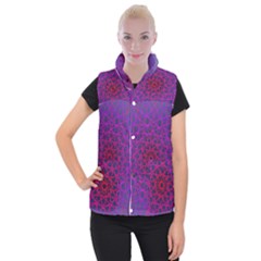Geometric Pattern-line Art Women s Button Up Vest
