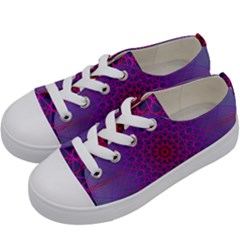 Geometric Pattern-line Art Kids  Low Top Canvas Sneakers