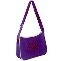 Geometric Pattern-line Art Zip Up Shoulder Bag