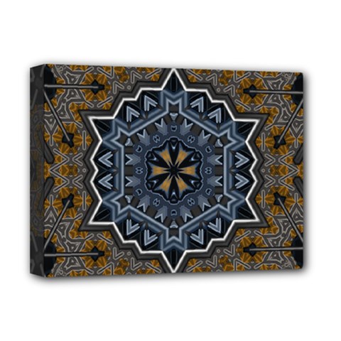 Rosette Mandala Ornament Wallpaper Deluxe Canvas 16  x 12  (Stretched) 