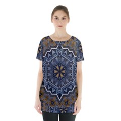 Rosette Mandala Ornament Wallpaper Skirt Hem Sports Top by Ravend