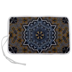 Rosette Mandala Ornament Wallpaper Pen Storage Case (L)