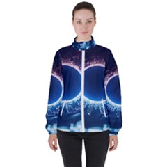 Artificial Intelligence Ai Women s High Neck Windbreaker