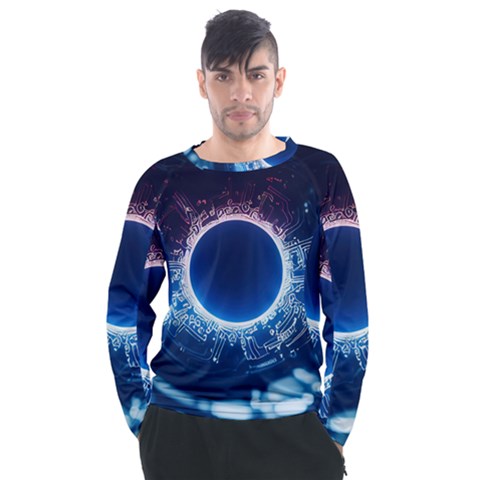 Artificial Intelligence Ai Men s Long Sleeve Raglan Tee by Ravend