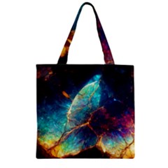 Abstract Galactic Wallpaper Zipper Grocery Tote Bag by Ravend