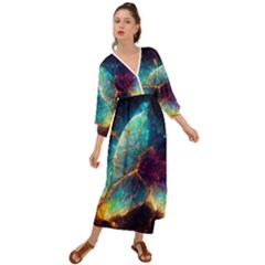 Abstract Galactic Wallpaper Grecian Style  Maxi Dress