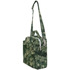 Green Leaves Camouflage Crossbody Day Bag by Ravend