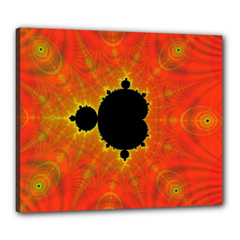 Fractal Mandelbrot Set Pattern Art Canvas 24  X 20  (stretched)