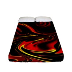 Modern Art Design Fantasy Surreal Orange Fitted Sheet (full/ Double Size)