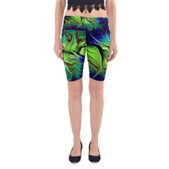 Fractal Art Pattern Abstract Yoga Cropped Leggings