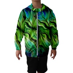 Fractal Art Pattern Abstract Kids  Hooded Windbreaker by Ravend