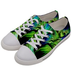 Fractal Art Pattern Abstract Women s Low Top Canvas Sneakers