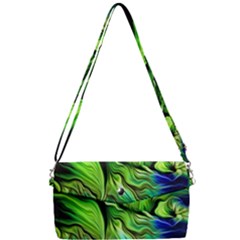 Fractal Art Pattern Abstract Removable Strap Clutch Bag
