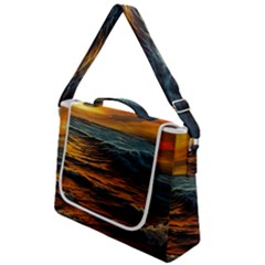 Ocean Sunset Sea Ocean Sunset Box Up Messenger Bag by Ravend