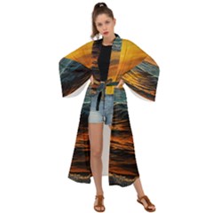 Ocean Sunset Sea Ocean Sunset Maxi Kimono