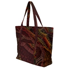 Fractal Pattern Geometric Pattern Zip Up Canvas Bag by Ravend