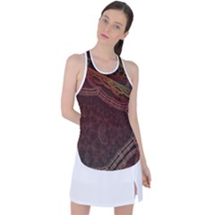 Fractal Pattern Geometric Pattern Racer Back Mesh Tank Top by Ravend