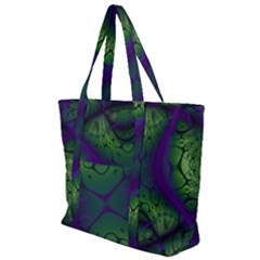 Abstract Art Fractal Zip Up Canvas Bag by Ravend