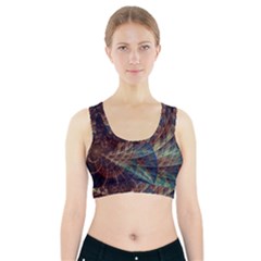 Fractal Abstract- Art Sports Bra With Pocket