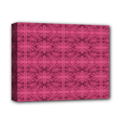 Elegant Pink Floral Geometric Pattern Deluxe Canvas 14  X 11  (stretched) by dflcprintsclothing