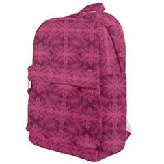 Elegant Pink Floral Geometric Pattern Classic Backpack by dflcprintsclothing