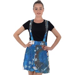 Abstract T- Shirt Abstract 6 Velvet Suspender Skater Skirt by maxcute