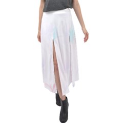 Abstract T- Shirt Abstract Colourful Aesthetic Beautiful Dream Love Romantic Gothic Dark Design Vint Velour Split Maxi Skirt by maxcute