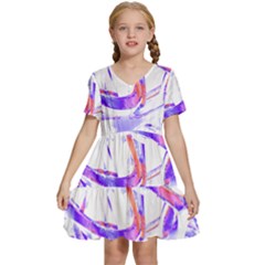 Abstract T- Shirt Entangled In Chaos T- Shirt Kids  Short Sleeve Tiered Mini Dress by maxcute