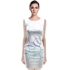 Abstract T- Shirt Honeycomb Pattern 6 Classic Sleeveless Midi Dress by maxcute