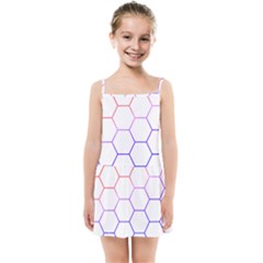 Abstract T- Shirt Honeycomb Pattern T- Shirt Kids  Summer Sun Dress by maxcute