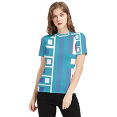 Abstract T- Shirt Model 27 T- Shirt Women s Short Sleeve Rash Guard by maxcute