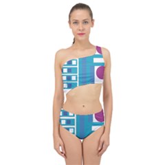 Abstract T- Shirt Model 27 T- Shirt Spliced Up Two Piece Swimsuit by maxcute