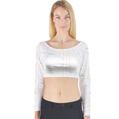 Abstract T- Shirt Model 31 T- Shirt Long Sleeve Crop Top by maxcute