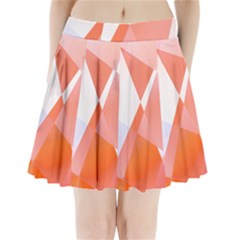 Abstract T- Shirt Peach Geometric Chess Colorful Pattern T- Shirt Pleated Mini Skirt by maxcute