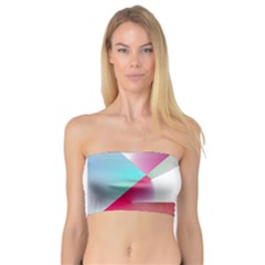 Abstract T- Shirt Pink Bright Abstract Geometry Minimalism T- Shirt Bandeau Top by maxcute