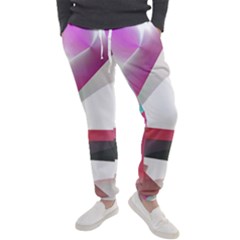 Abstract T- Shirt Pink Bright Abstract Geometry Minimalism T- Shirt Men s Jogger Sweatpants by maxcute