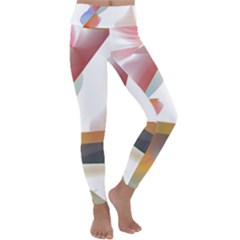 Abstract T- Shirt Pink Colorful Abstract Minimalism T- Shirt Kids  Lightweight Velour Classic Yoga Leggings